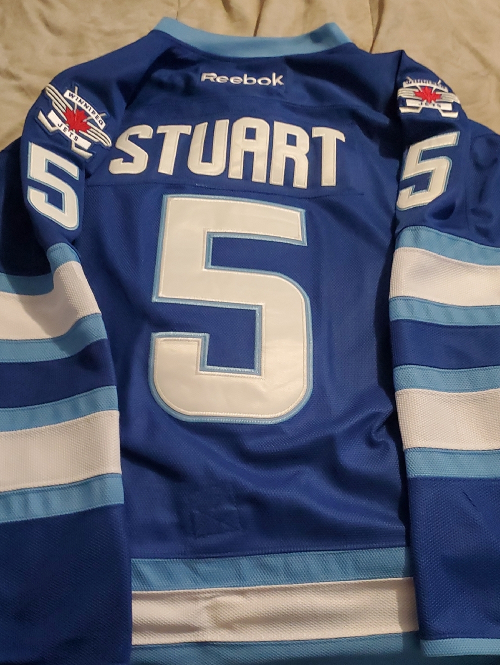 NHL Reebok Winnipeg Jets Mark Stuart Jersey....🔥🏒